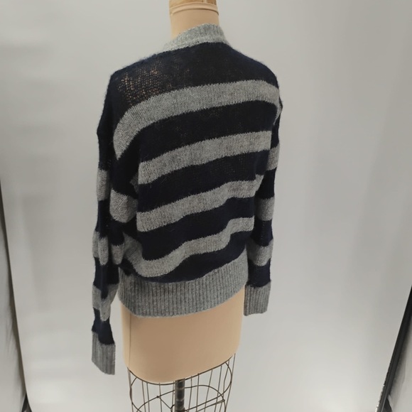 ZARA Stripe sweater alpaca wool blend sheer light cozy soft transitional weathe - Picture 16 of 16
